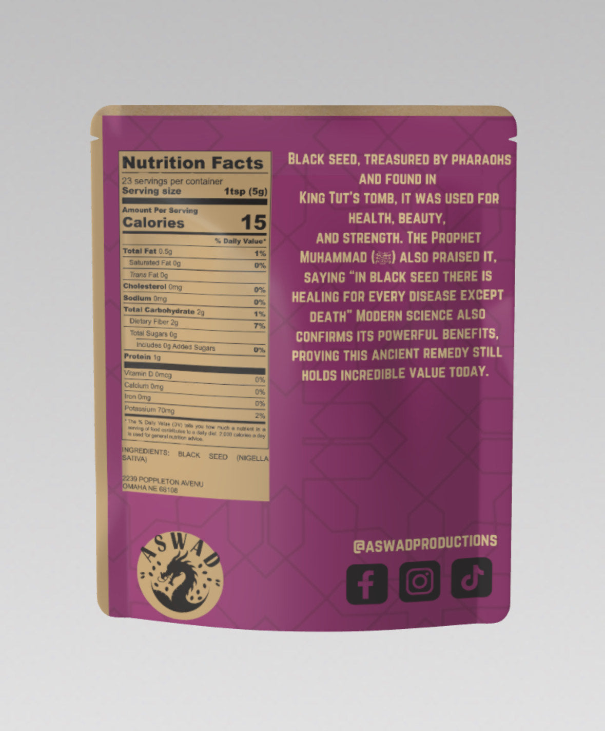 organic black seed powder